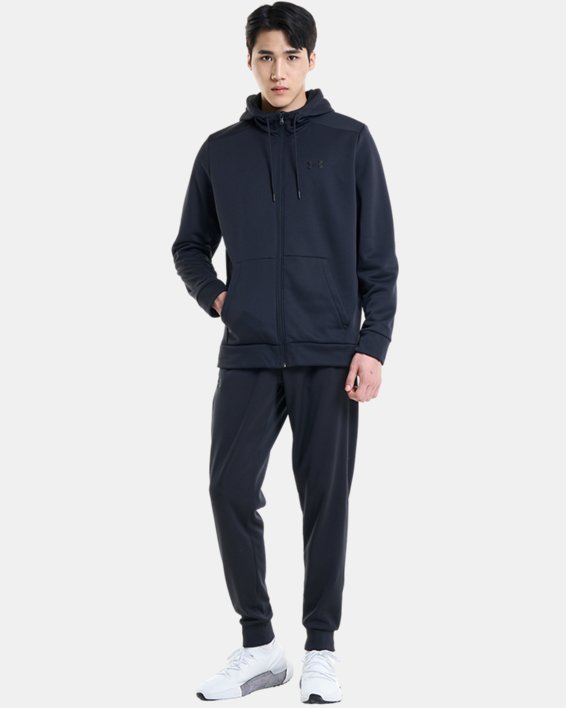 Men's Armour Fleece® Full-Zip Hoodie, Black, pdpMainDesktop image number 3